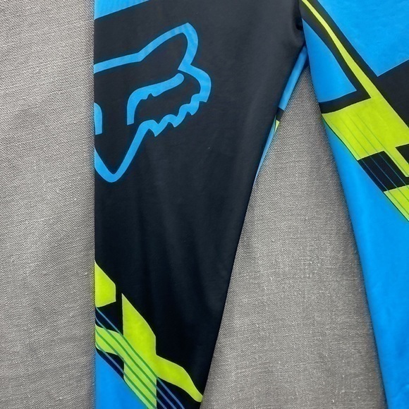 Fox Racing Leggings Blue Black Neon Green Women’s Size Small - Picture 3 of 16